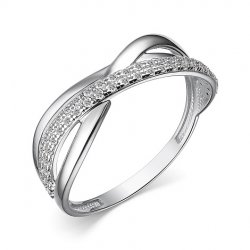 Inel din aur alb cu pietre Diamant