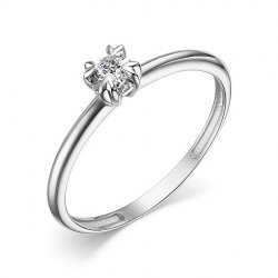 Inel din aur alb cu pietre Diamant