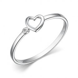Inel din aur alb cu pietre Diamant