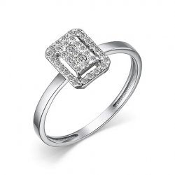 Inel din aur alb cu pietre Diamant