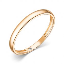 Verighetă din aur roșu cu pietre Diamant