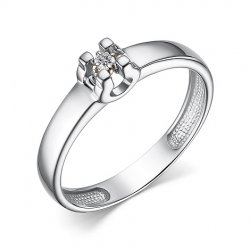 Inel din aur alb cu pietre Diamant