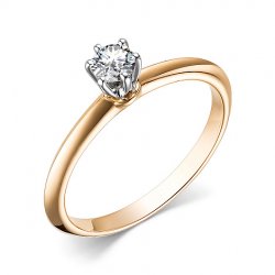 Inel din aur roșu cu pietre Diamant