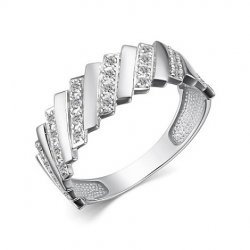 Inel din aur alb cu pietre Diamant