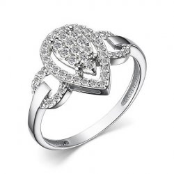Inel din aur alb cu pietre Diamant