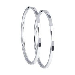 Серьги Конго из серебра без камней
