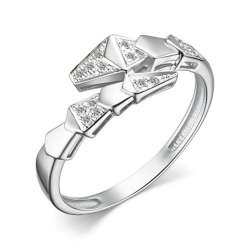 Inel din aur alb cu pietre Diamant