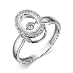 Inel din aur alb cu pietre Diamant