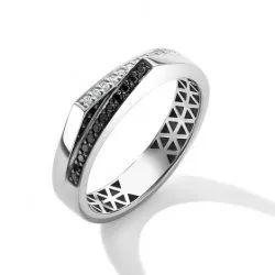 Inel din aur alb cu Diamant, Diamant negru