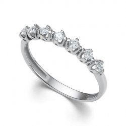 Inel din aur alb cu pietre Diamant