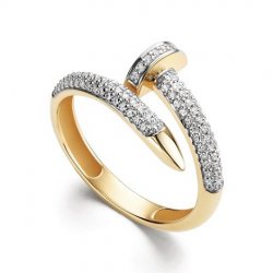 Inel din aur galben cu pietre Diamant