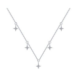 Colier din argint  cu pietre Cubic Zirconia Incolor