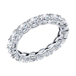 Кольцо из серебра с камнями Фианит