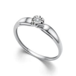 Inel din aur alb cu pietre Diamant