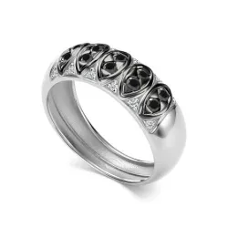 Inel din aur alb cu Diamant, Diamant negru