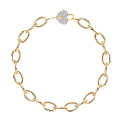 Браслет из красного золота с камнями Бриллиант