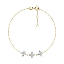 Brățară din aur roșu cu Cubic Zirconia Incolor