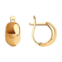 Cercei din aur roșu fără pietre