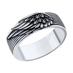 Кольцо из серебра без камней