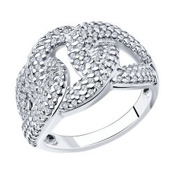 Inel din argint  cu pietre Cubic Zirconia Incolor