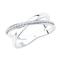 Inel din argint cu Cubic Zirconia Incolor