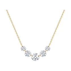 Colier din aur roșu cu Cubic Zirconia Incolor