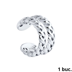 Серьга Одиночная из серебра без камней