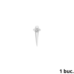 Cercel din aur alb cu pietre Diamant