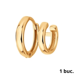 Серьга Одиночная из красного золота без камней