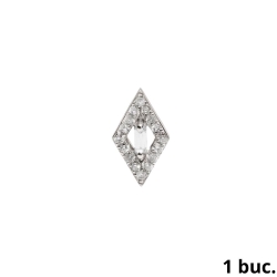 Cercel din aur alb cu pietre Diamant