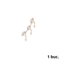 Cercel din aur roz cu Diamant