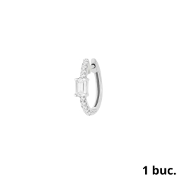 Cercel din aur alb cu pietre Diamant