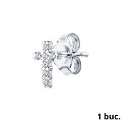 Cercel din argint  cu pietre Cubic Zirconia Incolor