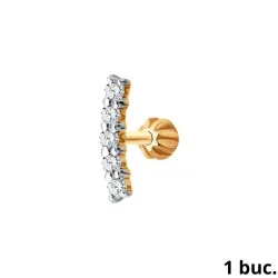 Cercel din aur roșu cu Cubic Zirconia Incolor