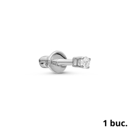 Cercel din aur alb cu pietre Diamant