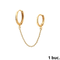 Cercel din aur roșu fără pietre