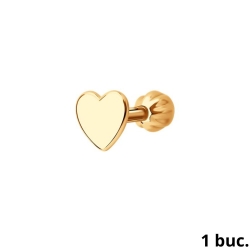 Cercel din aur roșu fără pietre