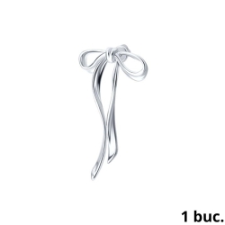 Серьга Одиночная из серебра без камней