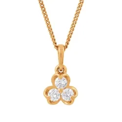 Pandantiv din aur roșu cu Cubic Zirconia Incolor