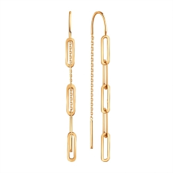 Cercei Lanț din aur roșu fără pietre