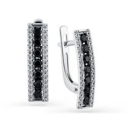 Cercei din aur alb cu Diamant, Diamant negru