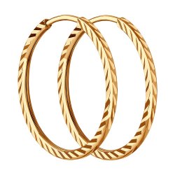 Серьги Конго из красного золота без камней
