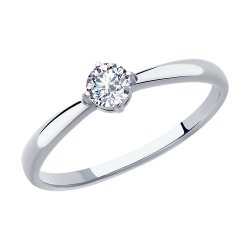 Inel din argint  cu pietre Cubic Zirconia Incolor