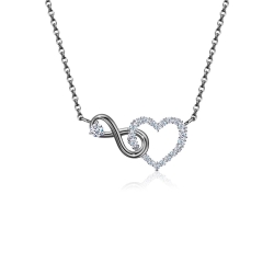 Colier din aur alb cu Cubic Zirconia Incolor