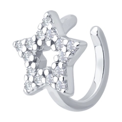 Cercel din argint  cu pietre Cubic Zirconia Incolor