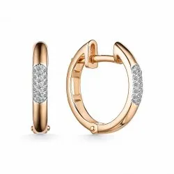 Серьги Конго из красного золота с камнями Бриллиант