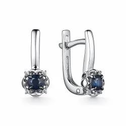 Cercei din aur alb cu Diamant, Safir