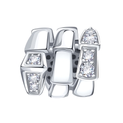 Подвеска из белого золота с камнями Бриллиант