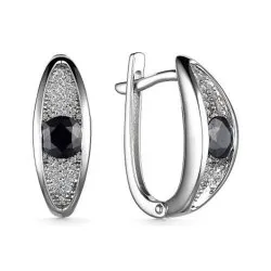 Cercei din aur alb cu Diamant, Safir