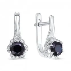 Cercei din aur alb cu Diamant, Safir
